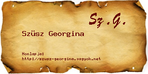 Szüsz Georgina névjegykártya