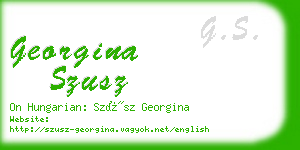 georgina szusz business card